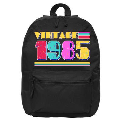 Vintage 80s Colors 1985 40th Birthday 16 in Basic Backpack