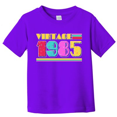Vintage 80s Colors 1985 40th Birthday Toddler T-Shirt