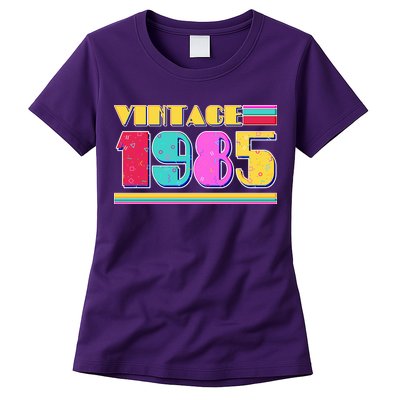Vintage 80s Colors 1985 40th Birthday Womens T-Shirt