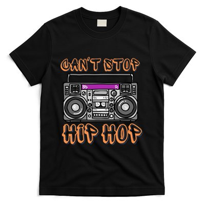 Vintage 80S CanT Stop Hip Hop Boombox T-Shirt