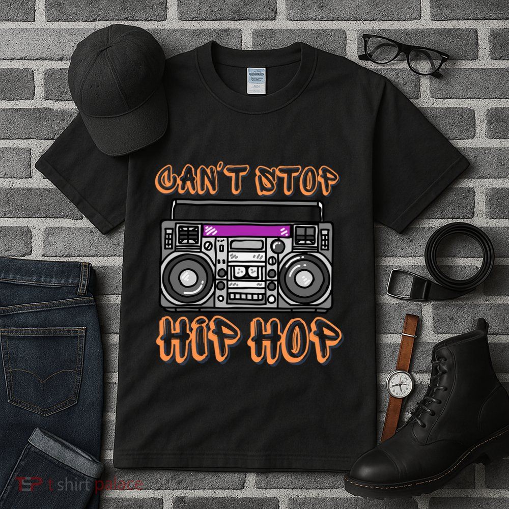 Vintage 80S CanT Stop Hip Hop Boombox Tall T-Shirt