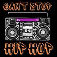 Vintage 80S CanT Stop Hip Hop Boombox Button