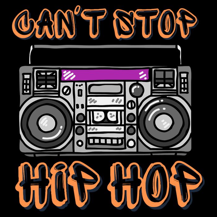 Vintage 80S CanT Stop Hip Hop Boombox Button