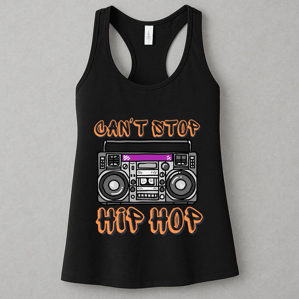 Vintage 80S CanT Stop Hip Hop Boombox Womens Tank Top