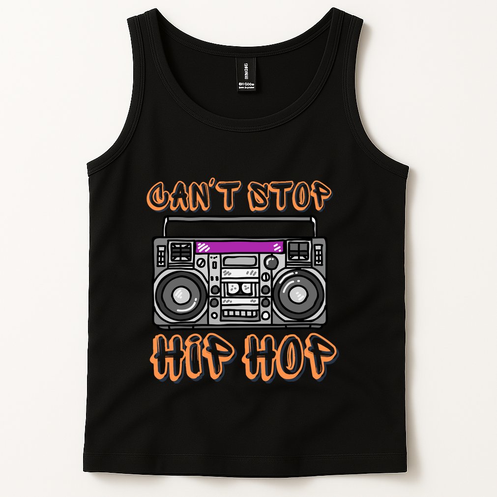 Vintage 80S CanT Stop Hip Hop Boombox Tank Top