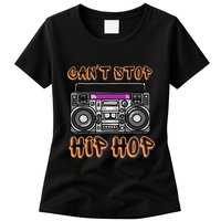 Vintage 80S CanT Stop Hip Hop Boombox Womens T-Shirt