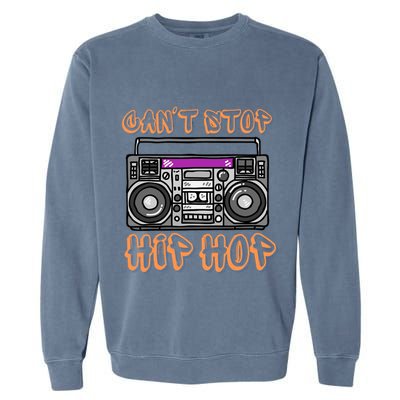 Vintage 80S CanT Stop Hip Hop Boombox Garment-Dyed Sweatshirt