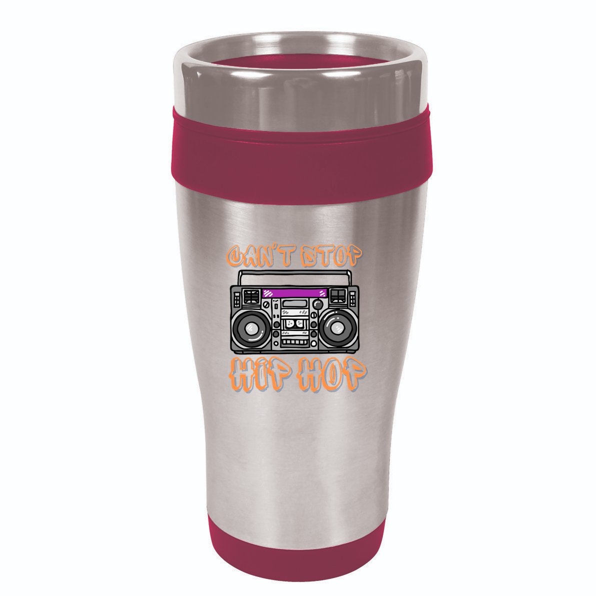 Vintage 80S CanT Stop Hip Hop Boombox 16oz Travel Tumbler