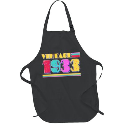 Vintage 80's Colors 1933 90th Birthday Apron