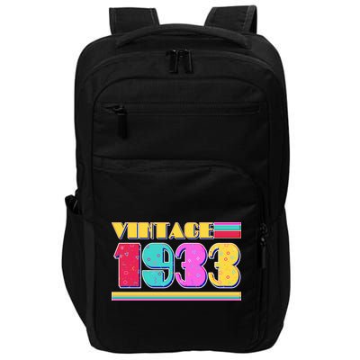 Vintage 80's Colors 1933 90th Birthday Impact Tech Backpack
