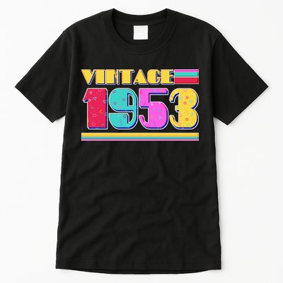 Vintage 80's Colors 1953 70th Birthday Tall T-Shirt