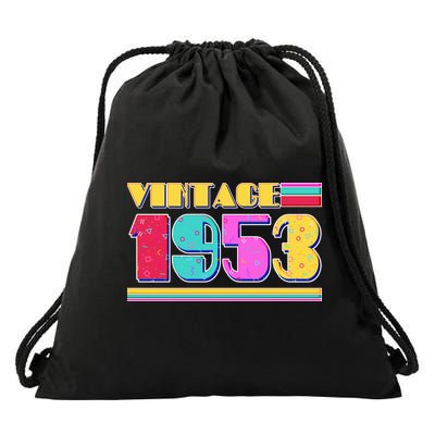 Vintage 80's Colors 1953 70th Birthday Drawstring Bag