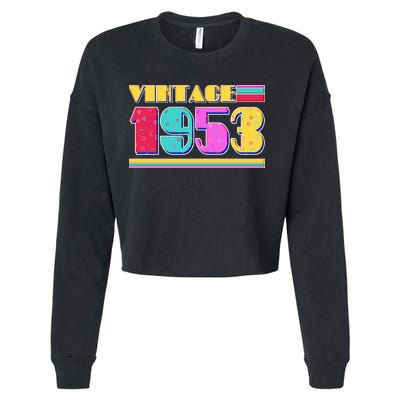 Vintage 80's Colors 1953 70th Birthday Cropped Pullover Crew