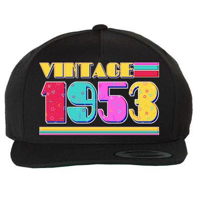 Vintage 80's Colors 1953 70th Birthday Wool Snapback Cap