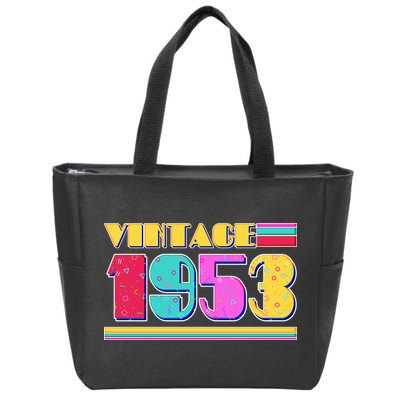 Vintage 80's Colors 1953 70th Birthday Zip Tote Bag