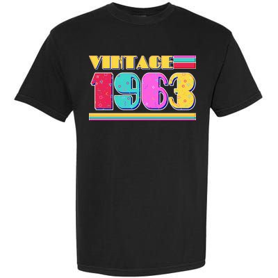 Vintage 80's Colors 1963 60th Birthday Garment-Dyed Heavyweight T-Shirt