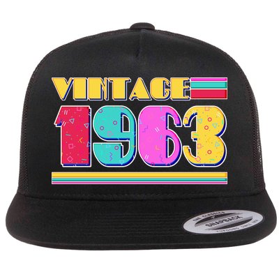 Vintage 80's Colors 1963 60th Birthday Flatbill Hat