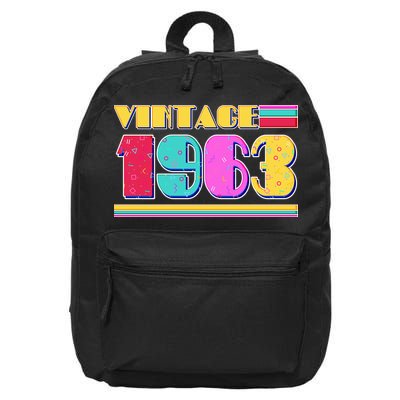 Vintage 80's Colors 1963 60th Birthday 16 in Basic Backpack