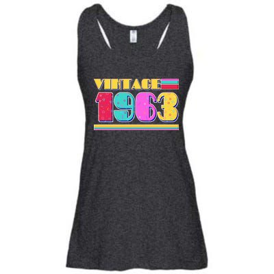 Vintage 80's Colors 1963 60th Birthday Ladies Essential Flowy Tank