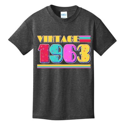 Vintage 80's Colors 1963 60th Birthday Kids T-Shirt