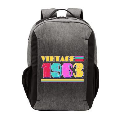 Vintage 80's Colors 1963 60th Birthday Vector Backpack