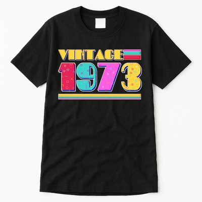Vintage 80's Colors 1973 50th Birthday Tall T-Shirt