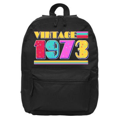 Vintage 80's Colors 1973 50th Birthday 16 in Basic Backpack