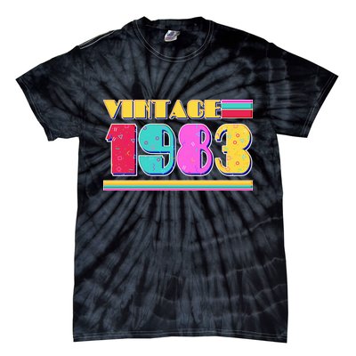 Vintage 80's Colors 1983 40th Birthday Tie-Dye T-Shirt
