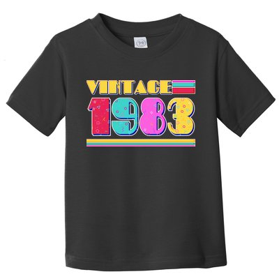 Vintage 80's Colors 1983 40th Birthday Toddler T-Shirt