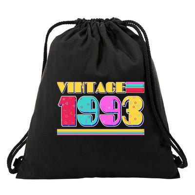 Vintage 80's Colors 1993 30th Birthday Drawstring Bag