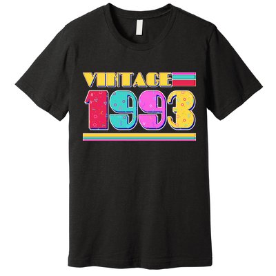 Vintage 80's Colors 1993 30th Birthday Premium T-Shirt
