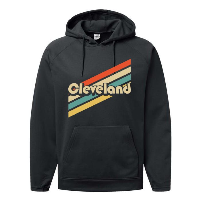 Vintage 80s Cleveland Ohio Performance Fleece Hoodie