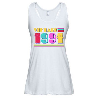 Vintage 80s Colors 1994 30th Birthday Ladies Essential Flowy Tank