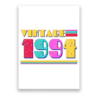 Vintage 80s Colors 1994 30th Birthday Poster