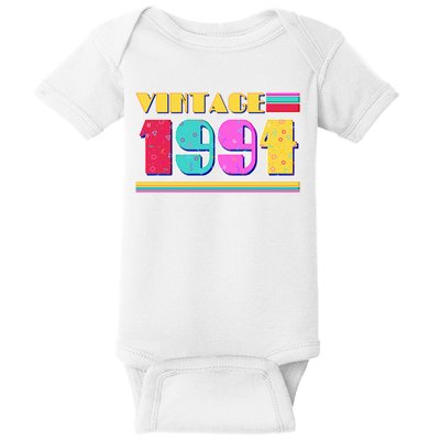 Vintage 80s Colors 1994 30th Birthday Baby Bodysuit
