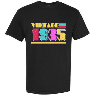 Vintage 80s Colors 1935 90th Birthday Garment-Dyed Heavyweight T-Shirt
