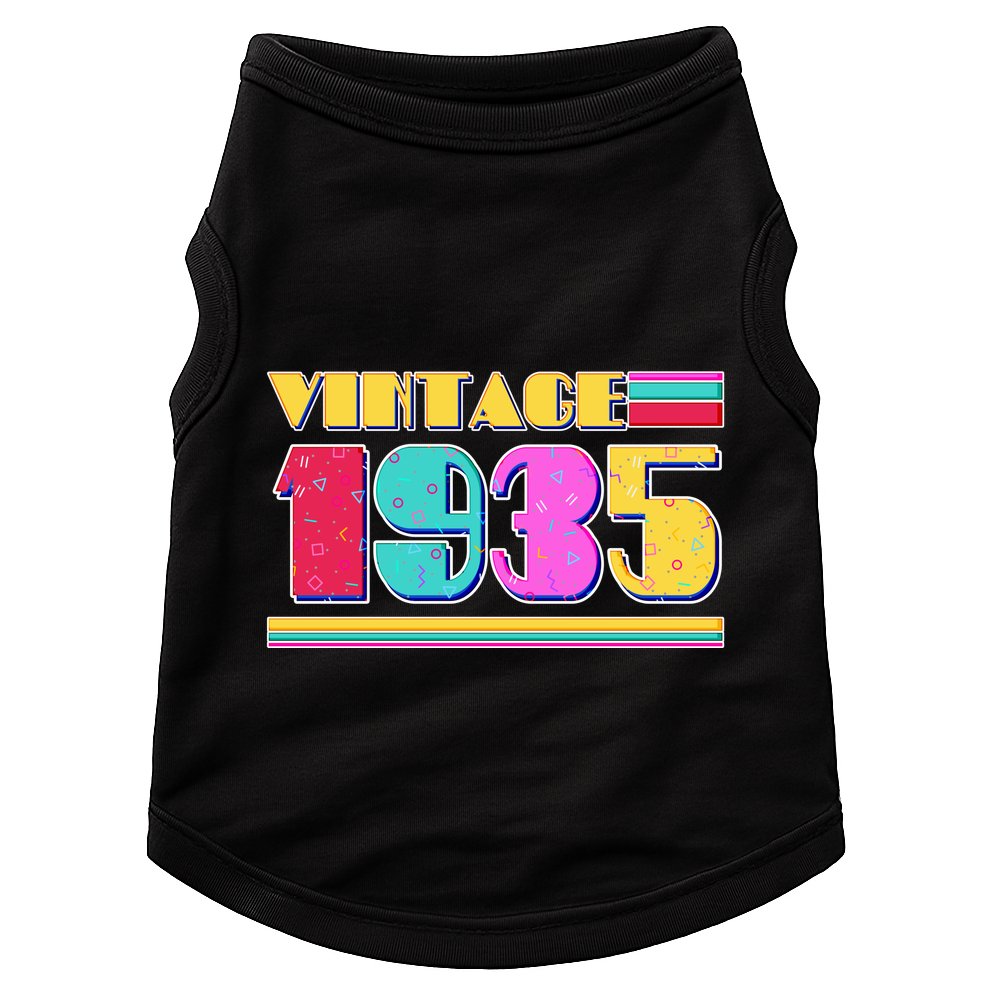 Vintage 80s Colors 1935 90th Birthday Doggie Tank