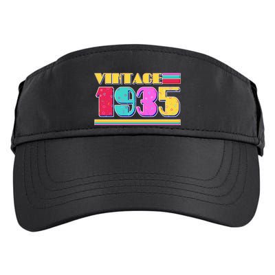 Vintage 80s Colors 1935 90th Birthday Adult Drive Performance Visor