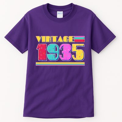 Vintage 80s Colors 1935 90th Birthday Tall T-Shirt