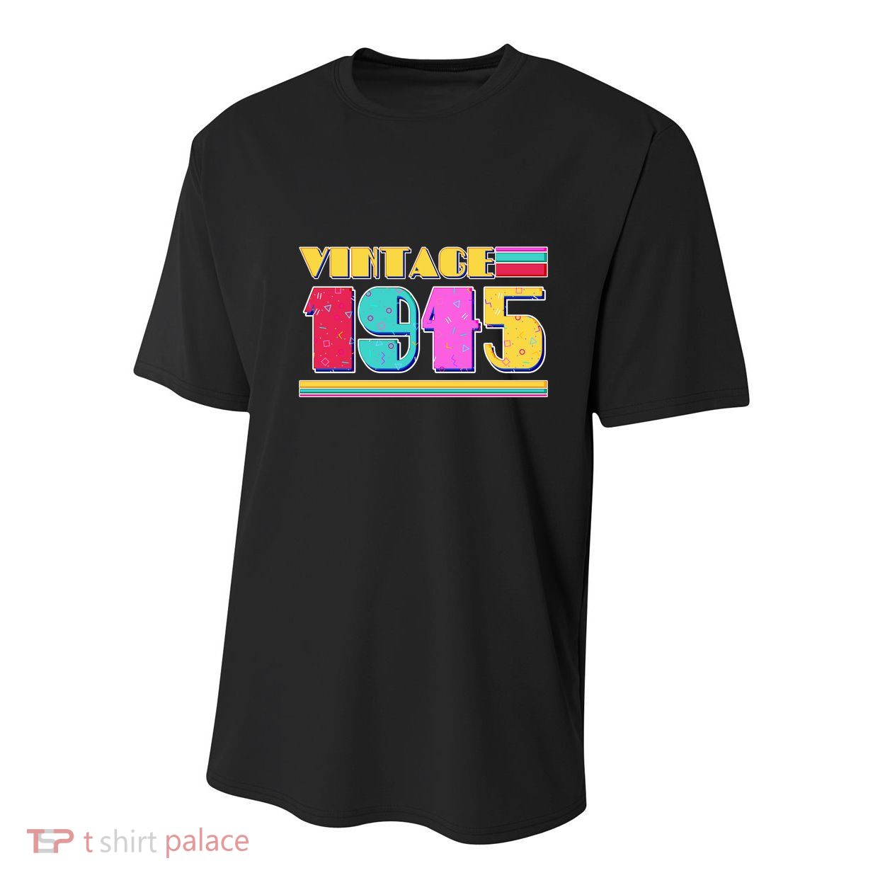 Vintage 80s Colors 1945 80th Birthday Youth Performance Sprint T-Shirt