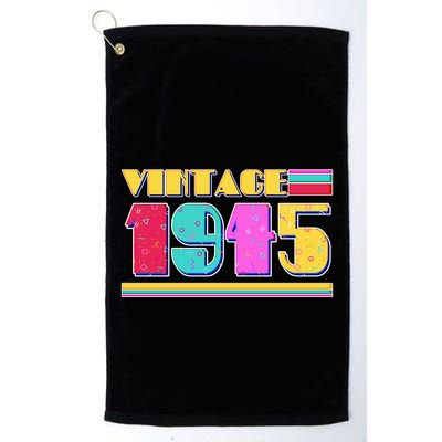 Vintage 80s Colors 1945 80th Birthday Golf Towel
