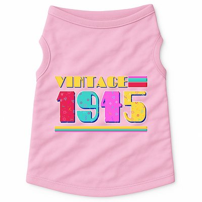 Vintage 80s Colors 1945 80th Birthday Doggie Tank