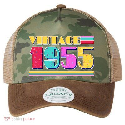 Vintage 80s Colors 1955 70th Birthday Legacy Tie Dye Trucker Hat