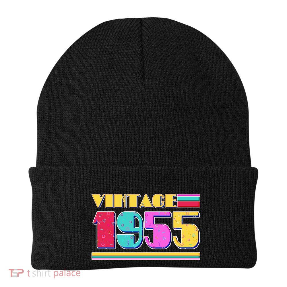 Vintage 80s Colors 1955 70th Birthday Beanie