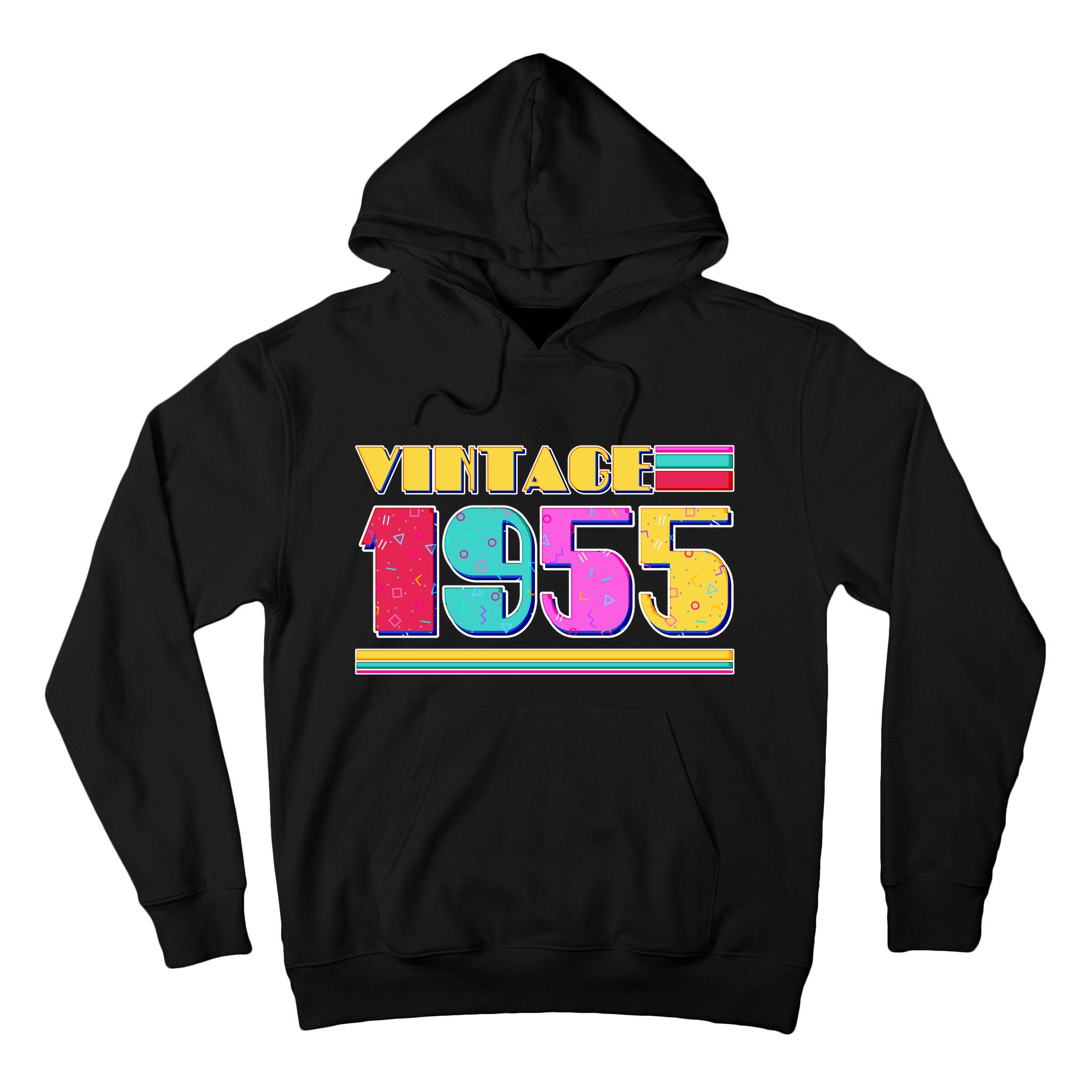 Vintage 80s Colors 1955 70th Birthday Tall Hoodie