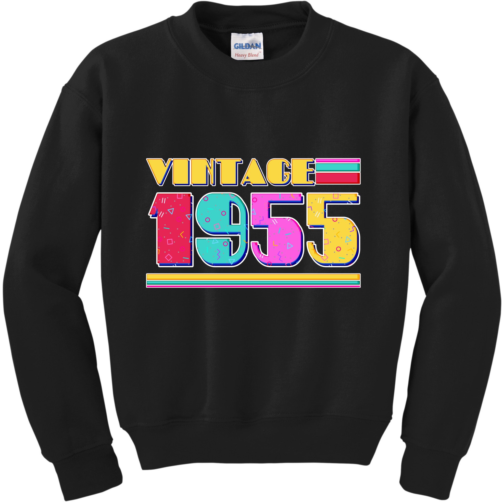 Vintage 80s Colors 1955 70th Birthday Kids Sweatshirt