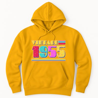 Vintage 80s Colors 1955 70th Birthday Hoodie