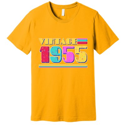Vintage 80s Colors 1955 70th Birthday Premium T-Shirt