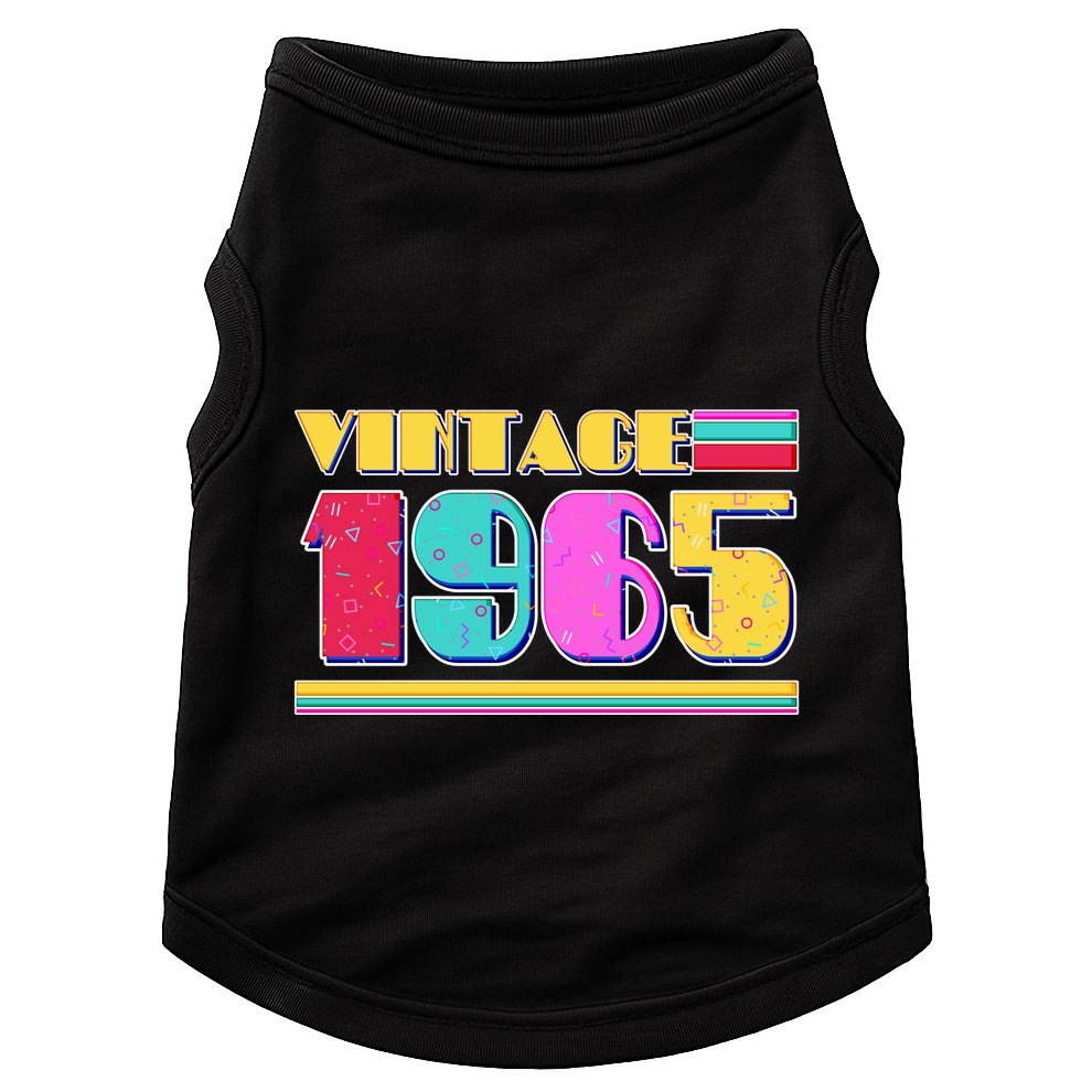 Vintage 80s Colors 1965 60th Birthday Doggie Tank