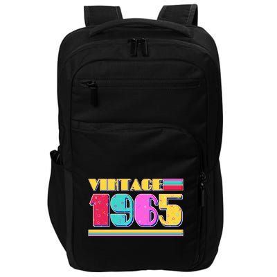 Vintage 80s Colors 1965 60th Birthday Impact Tech Backpack